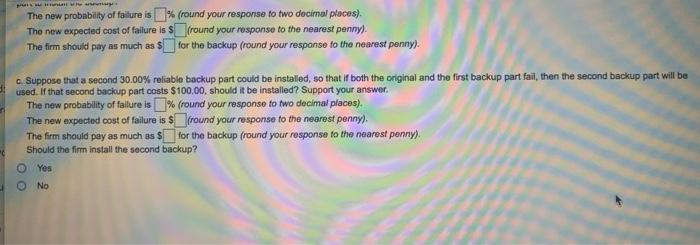 Please explain :) Consider an expensive part with