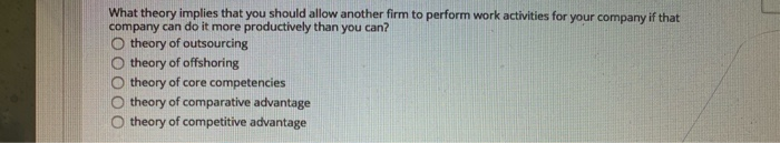 What theory implies that you should allow another