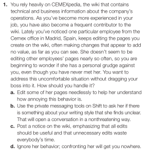 ON THE JOB: SOLVING COMMUNICATION DILEMMAS You