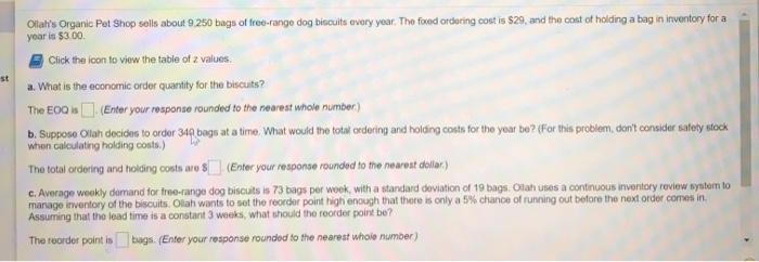 st Ollah's Organic Pet Shop sells about 9.250