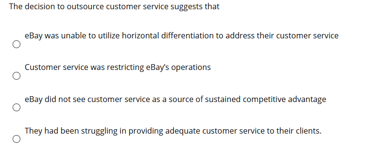 The decision to outsource customer service