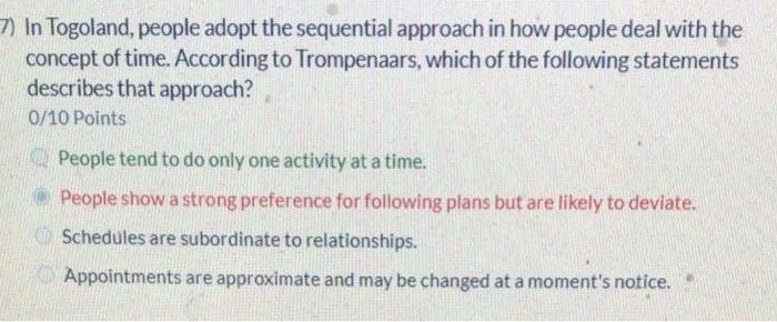 7) In Togoland, people adopt the sequential