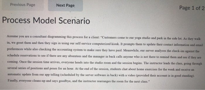 Previous Page Next Page Page 1 of 2 Process Model