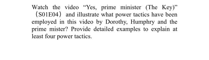 Watch the video Yes, prime minister (The Key)"