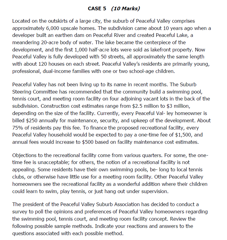 This is a simple case study question. I have few