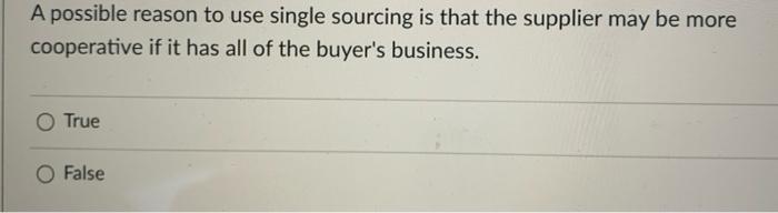 A possible reason to use single sourcing is that