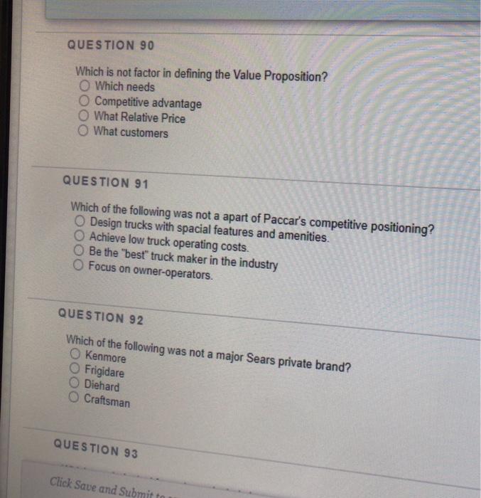 QUESTION 90 Which is not factor in defining the