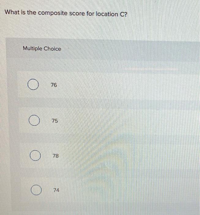 A location analysis has been narrowed down to