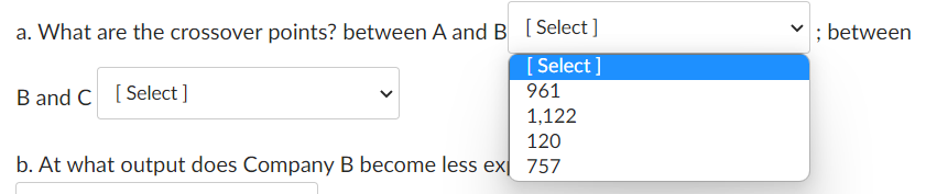 Stanley Inc., has a need for a specific component