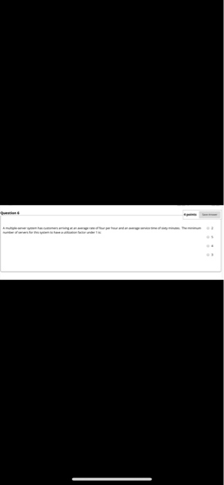 A multiple-server system has customers arriving