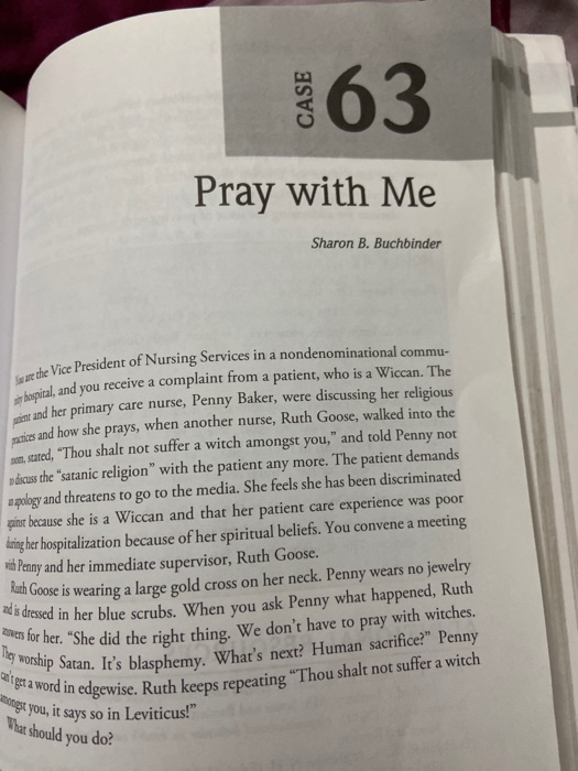 CASE 63 Pray with Me Sharon B. Buchbinder Sware