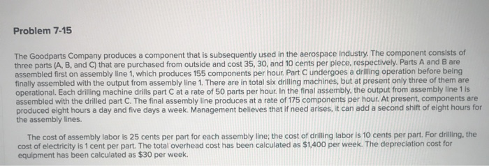 Please show steps as to solve for part e Problem
