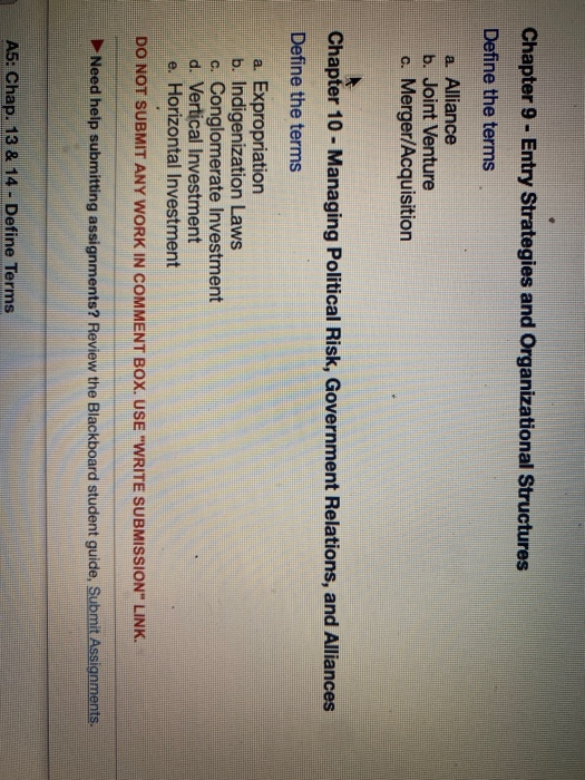 Chapter 9 - Entry Strategies and Organizational