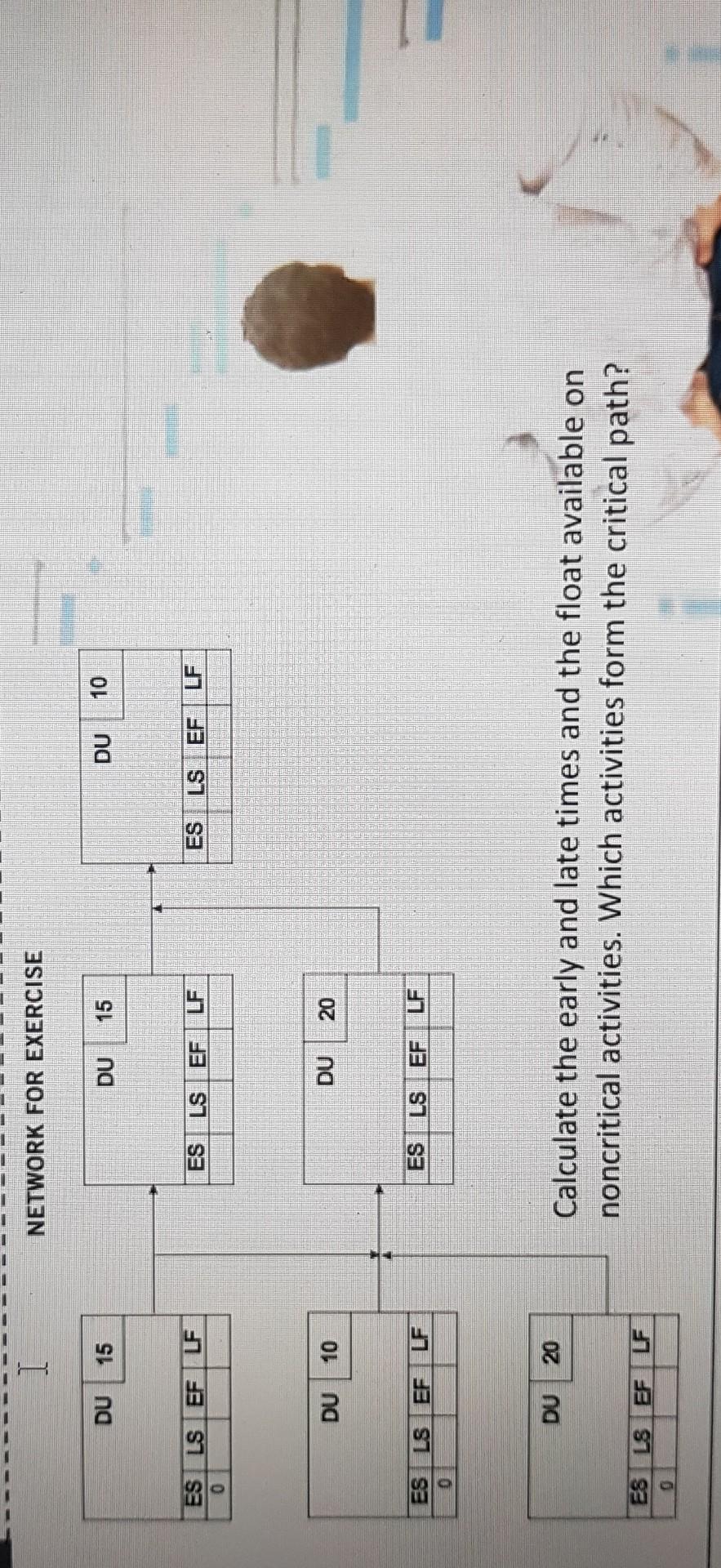 1 NETWORK FOR EXERCISE DU 15 DU 15 DU 10 LF ES