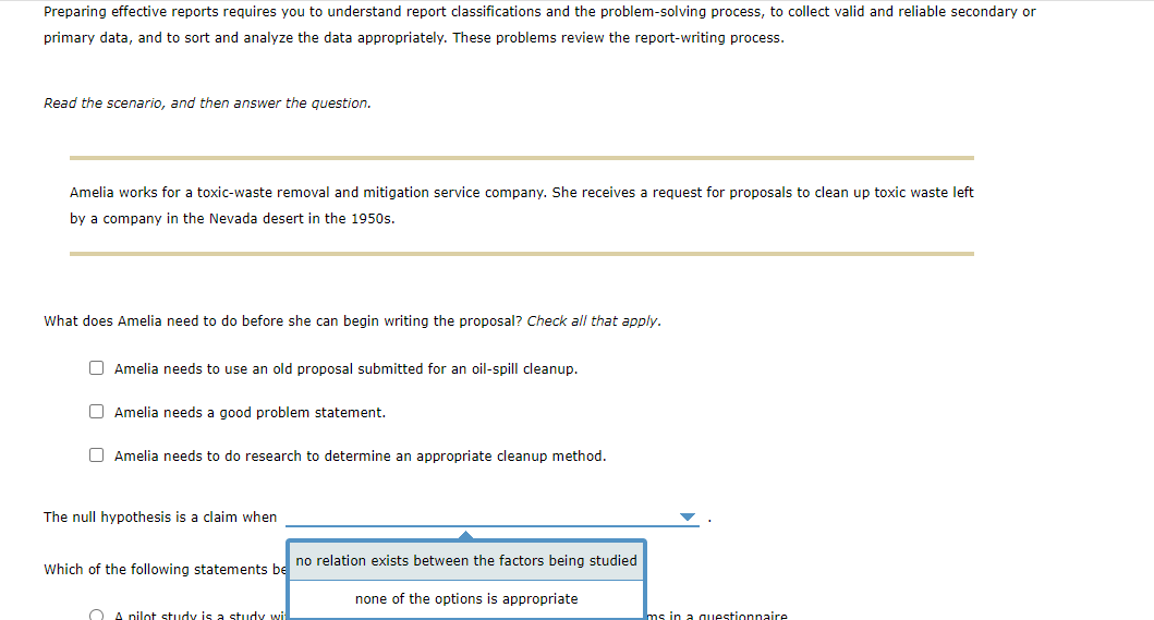Preparing effective reports requires you to
