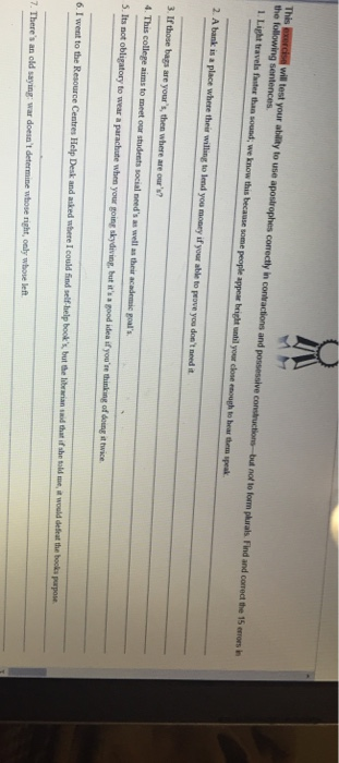 This will test your ability to use apostrophes