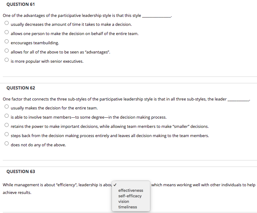 QUESTION 61 One of the advantages of the