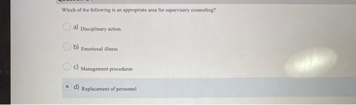 Which of the following is an appropriate area for