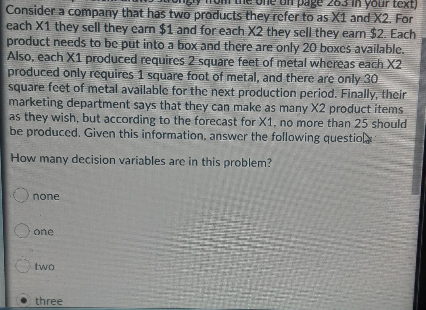 page 203 in your text) Consider a company that