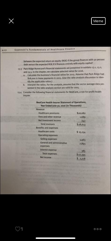 Meme Chapter 13: Assessing Financial Condition