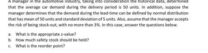 A manager in the automotive industry, taking into