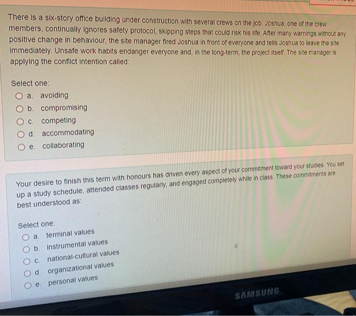 There is a six-story office bullding under