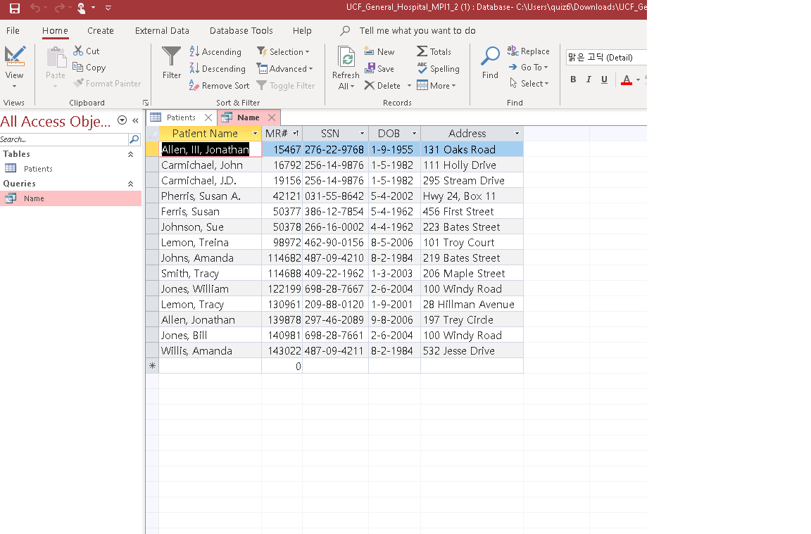 1. Which pairs of patients should be combined?