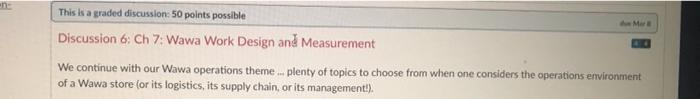 This is a graded discussion: 50 points possible