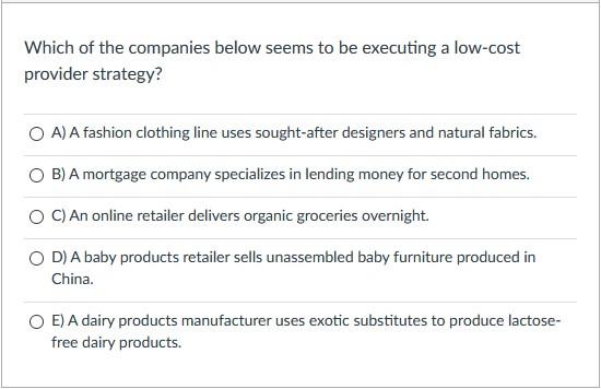 Which of the companies below seems to be