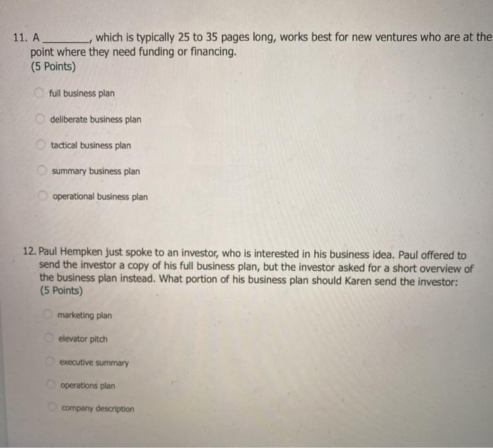 11. A which is typically 25 to 35 pages long,