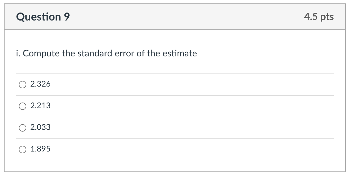 Given are five observations for two variables, x