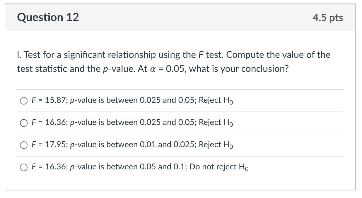 Given are five observations for two variables, x