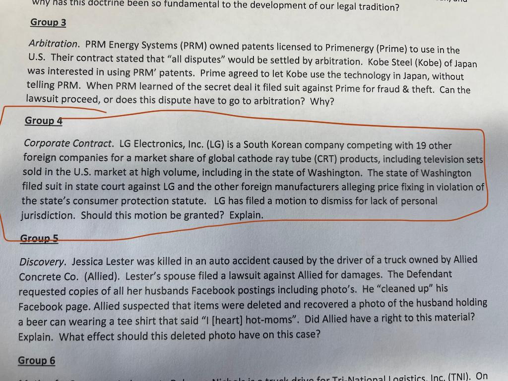 question 4 Why has this doctrine been so