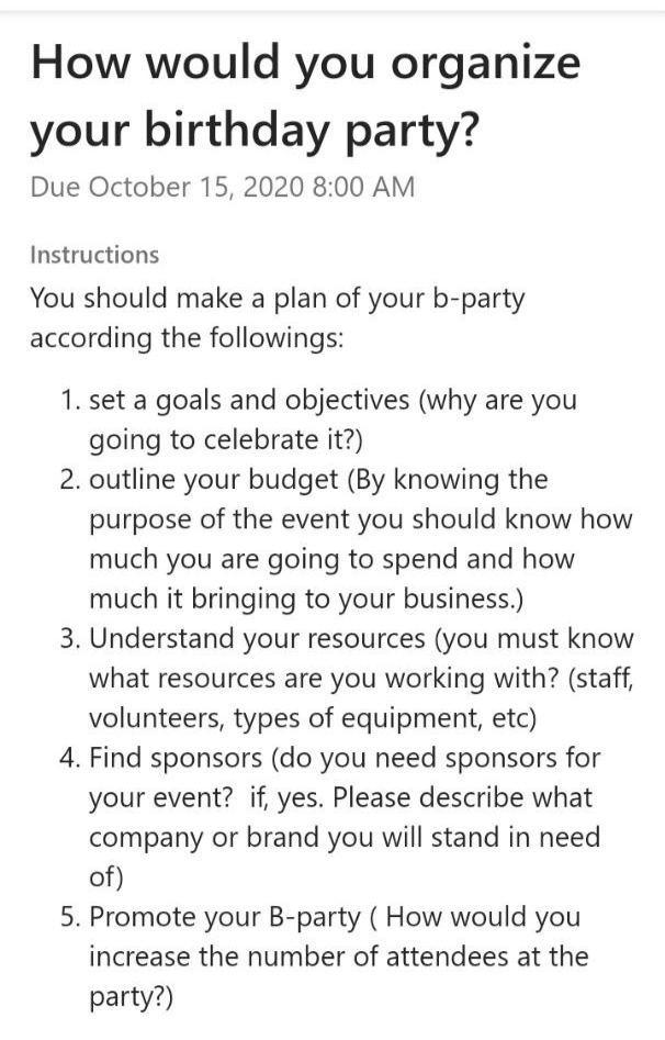 no need to create table. only words. How would