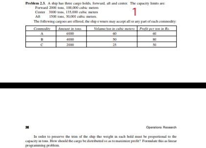 j 1 Problem 2.1. A plus three cargo boss, forwant