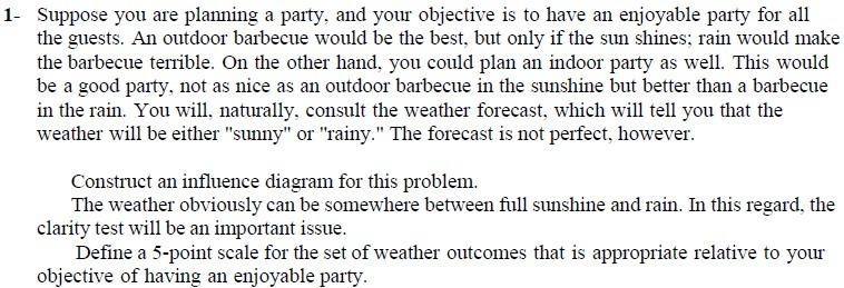 Write answer clearly. 1- Suppose you are planning