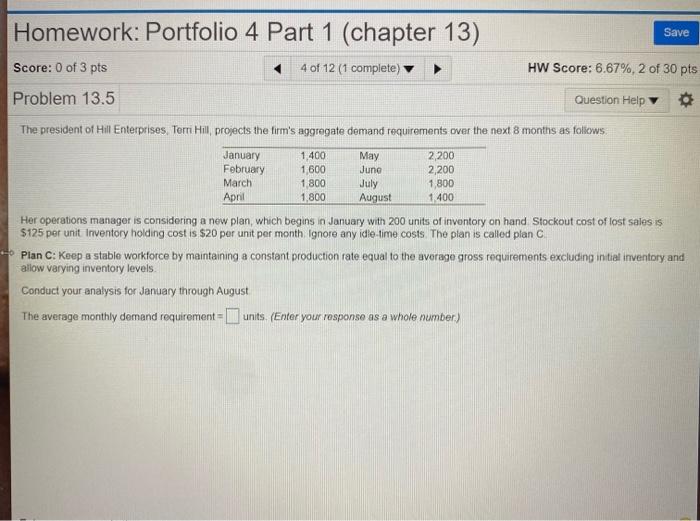 Save Homework: Portfolio 4 Part 1 (chapter 13)
