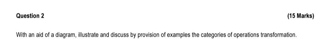 ops management for sustainability q2 please refer
