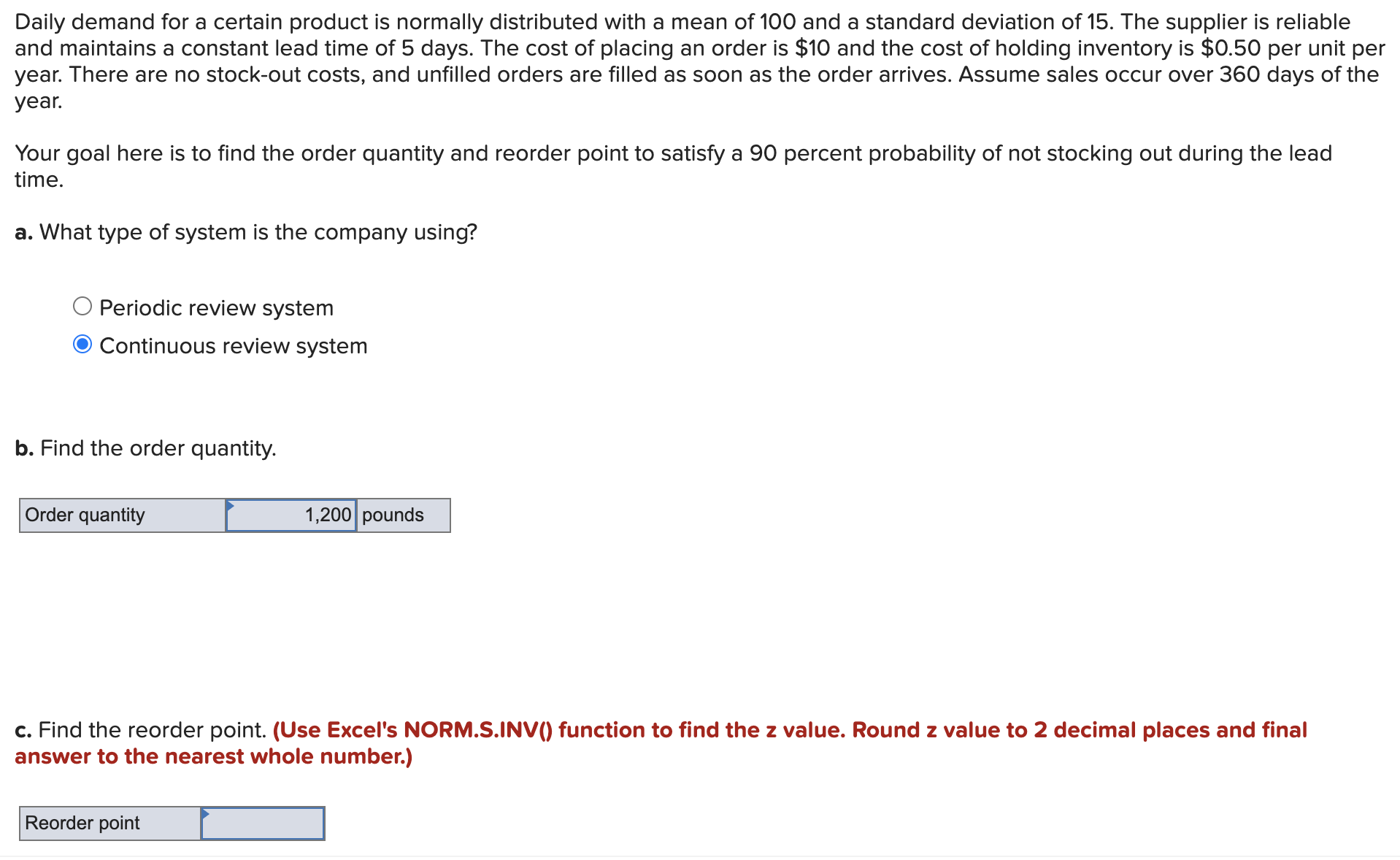 Please answer just C because A and B are correct.