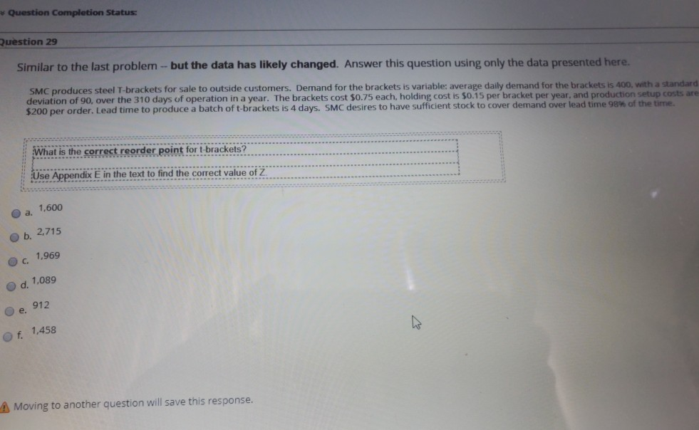 Question Completion Status question 29 Similar to