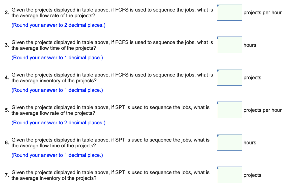 PA 18-2 to 18-7 (Algo) Processing time for eight