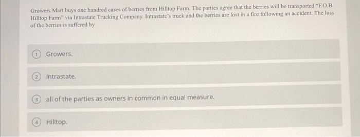 When the risk of loss passes is generally