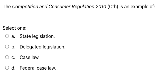 Australia has a legal system based on the English