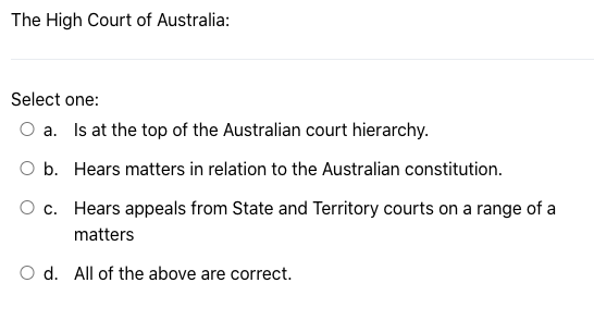 Australia has a legal system based on the English