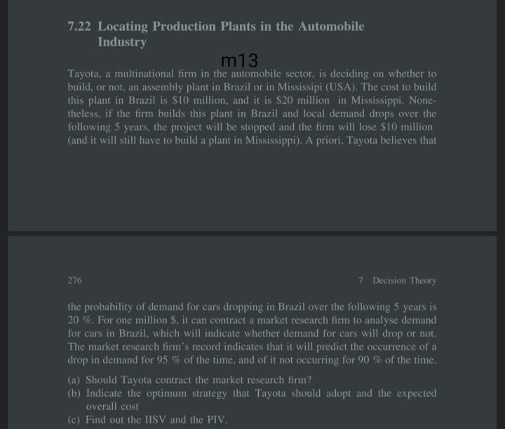 7.22 Locating Production Plants in the Automobile