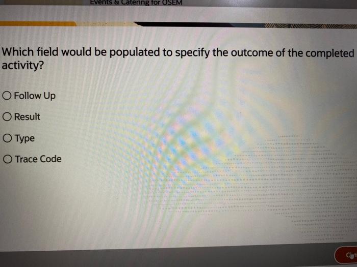 From Manage Events, which option would be