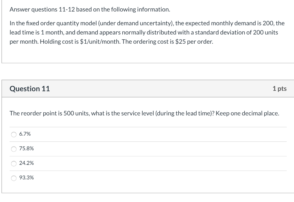 Answer questions 11-12 based on the following
