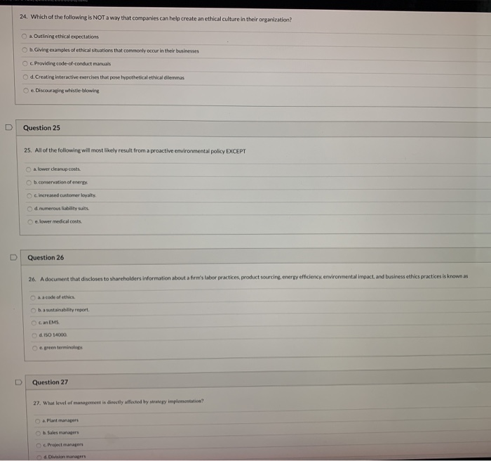 24. Which of the following is NOT a way that