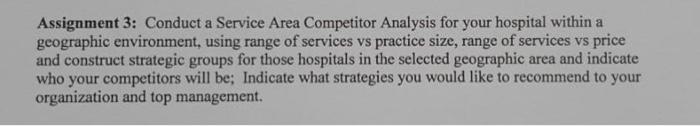 STRATEGIC MANAGEMENT FOR HEALTHCARE SERVICES