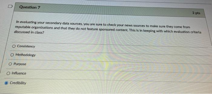 PLEASE ANSWER 6-10 2 pts Which of the following